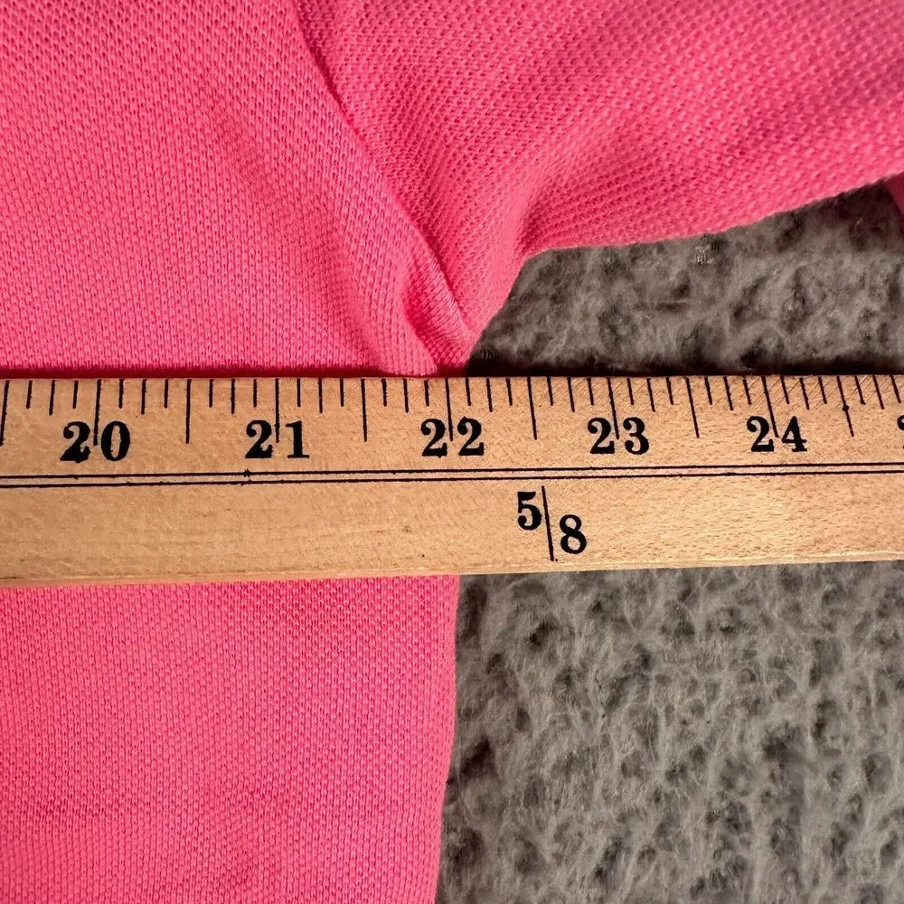 Polo Ralph Lauren‎ Shirt Men's Large Pink Big Logo Golf Polo Short Sleeve Flaw